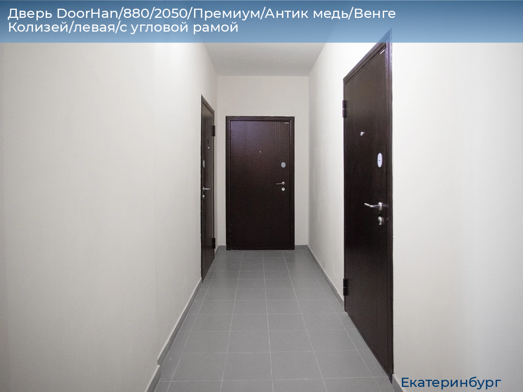 Дверь DoorHan/880/2050/Премиум/Антик медь/Венге Колизей/левая/с угловой рамой, ekaterinburg.doorhan.ru