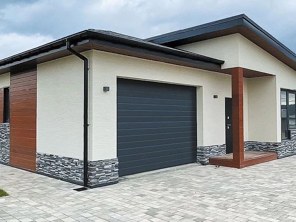 Cекционные ворота 3700х2250 мм антрацитовые DoorHan RSD02, ekaterinburg.doorhan.ru