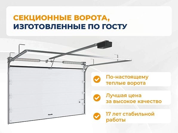 Cекционные ворота 2500х2050 мм белые DoorHan RSD02, ekaterinburg.doorhan.ru